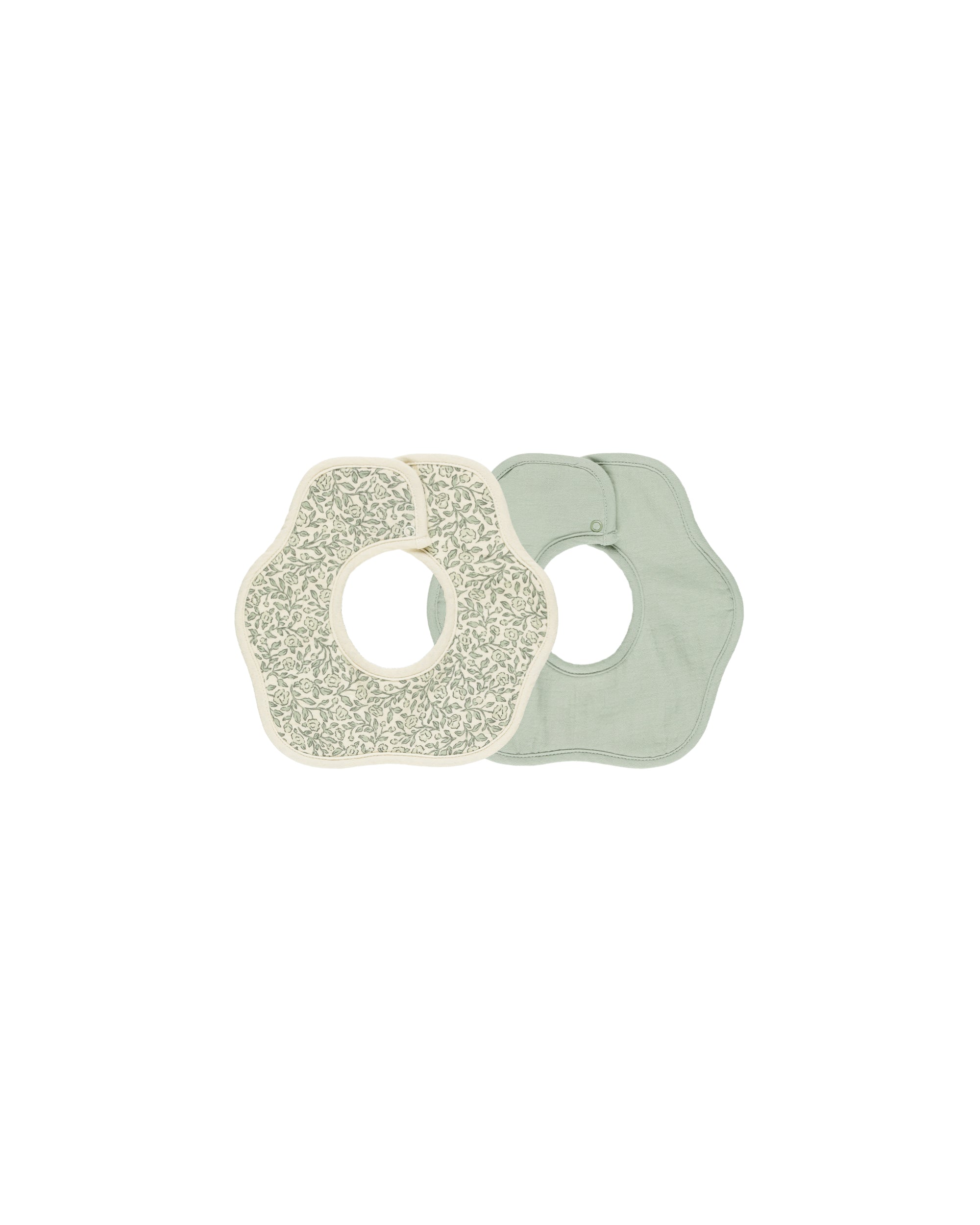 QM | SS25 D2 | Flower Bib 2Pk. | Green Garden, Sage