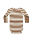 Side Snap Bodysuit | Cinnamon Stripe