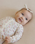 Quincy Mae | Bamboo Zip Footie | Bloom