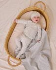 Quincy Mae | Knotted Baby Hat | Sky Micro Stripe
