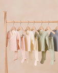 Quincy Mae | Newborn Wrap Top + Footed Pant Set | Ivory