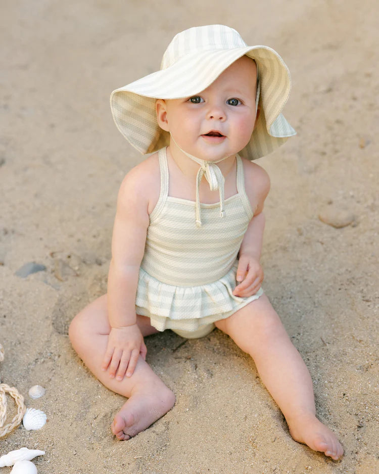 Quincy Mae | Sun Hat | Mint Stripe