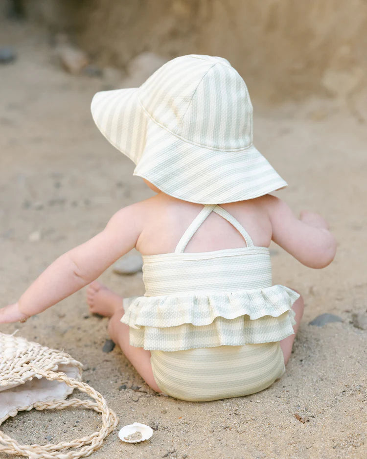 Quincy Mae | Sun Hat | Mint Stripe