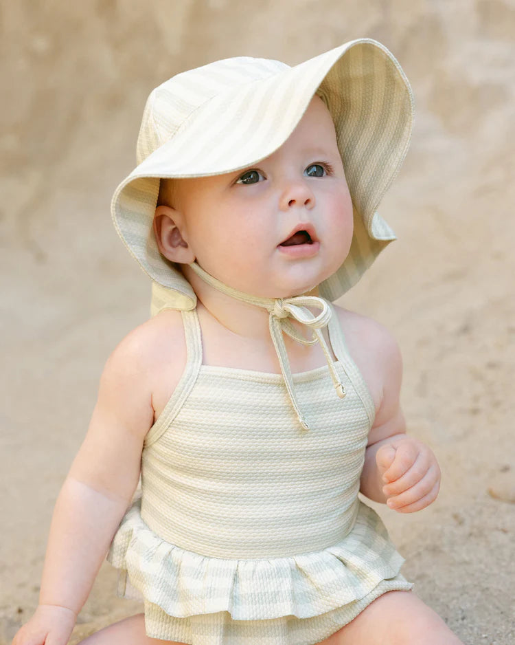 Quincy Mae | Sun Hat | Mint Stripe
