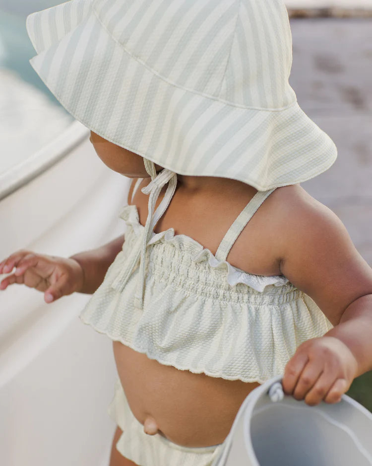 Quincy Mae | Sun Hat | Mint Stripe