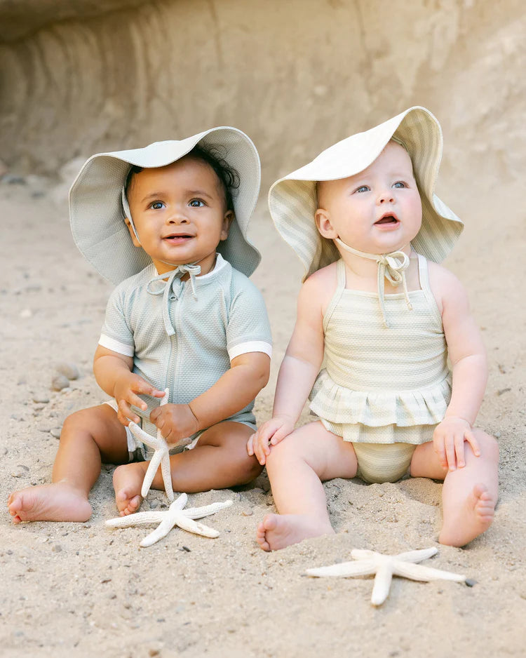 Quincy Mae | Sun Hat | Mint Stripe