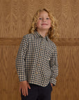 Collared Long Sleeve Shirt | Navy Check