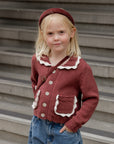 Collared Cardigan | Burgundy