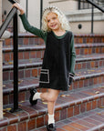 V-Neck Overall Dress | Washed Black