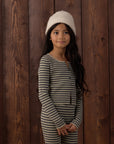 Long Sleeve Knit Tee | Midnight Stripe