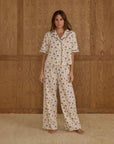 Adult Woven Pajama Set | Blue Floral