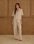 Adult Woven Pajama Set | Golden Bloom