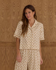 Adult Woven Pajama Set | Golden Bloom