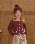 Collared Cardigan | Burgundy