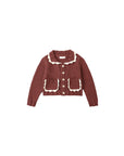 Collared Cardigan | Burgundy