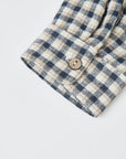 Collared Long Sleeve Shirt | Navy Check