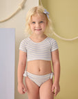 Cropped Rashguard Set | Periwinkle Stripe