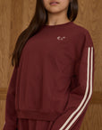 Oversized Sweatshirt | Burgundy