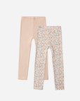 Ribbed Legging Set | Flower Field, Heathered Blush