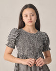 Teen Louise Dress | Black Gingham