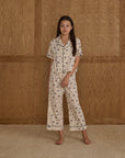 Woven Pajama Set | Blue Floral
