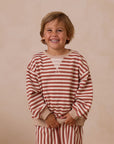 Rylee+Cru | Oversized Crew | Poppy Stripe