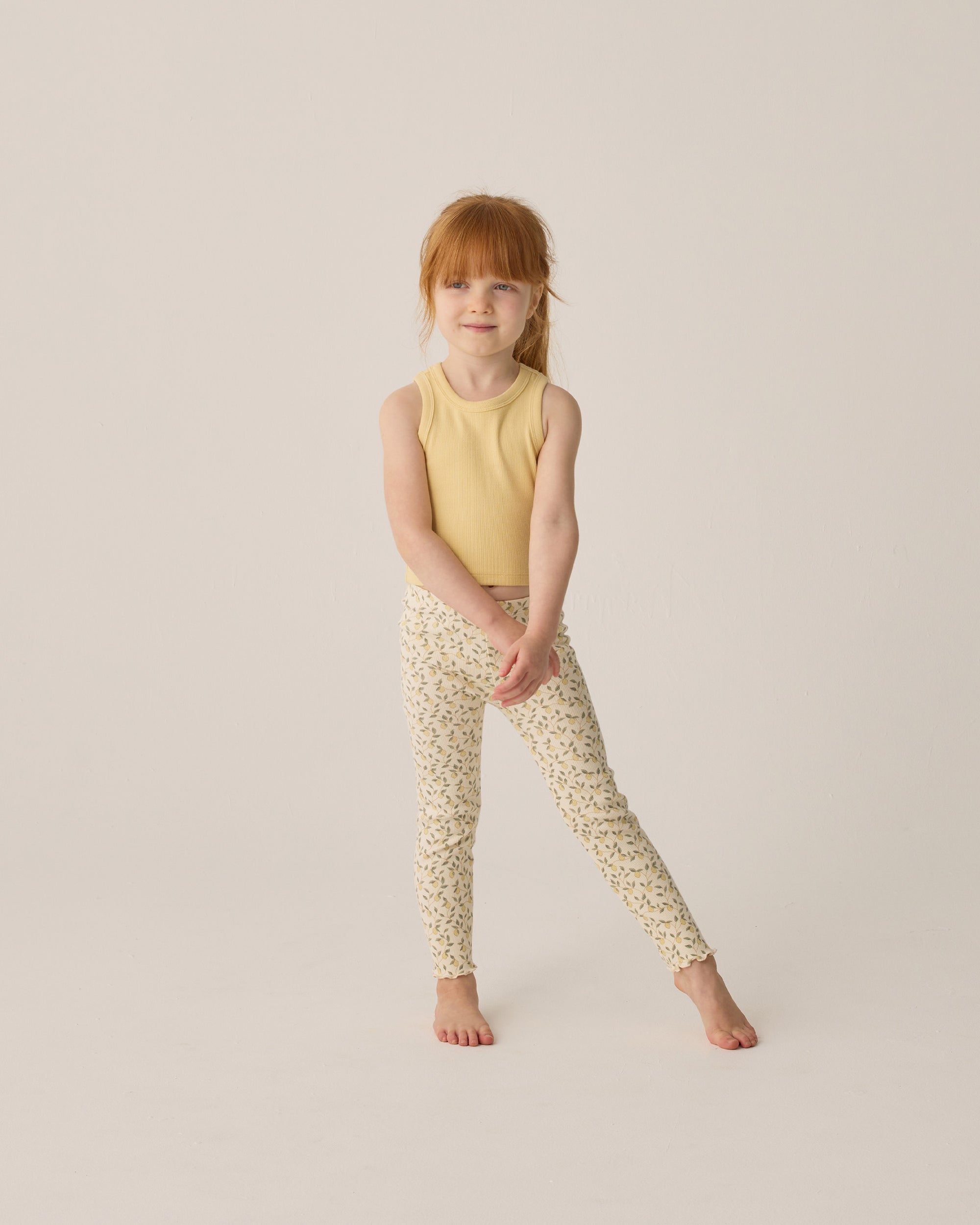 Rylee+Cru | PXP | Ribbed Legging Set | Lemons, Yellow