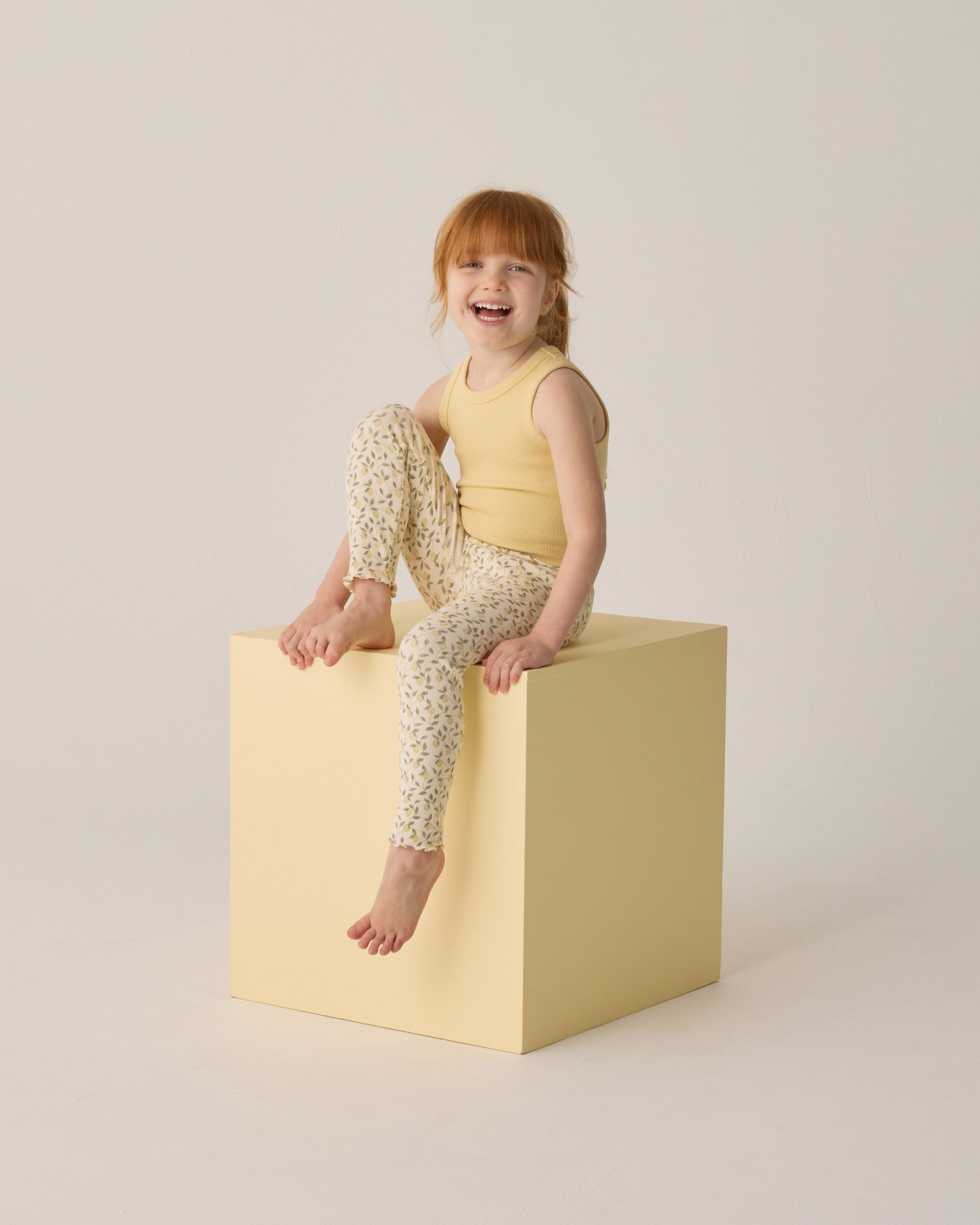 Rylee+Cru | PXP | Ribbed Legging Set | Lemons, Yellow