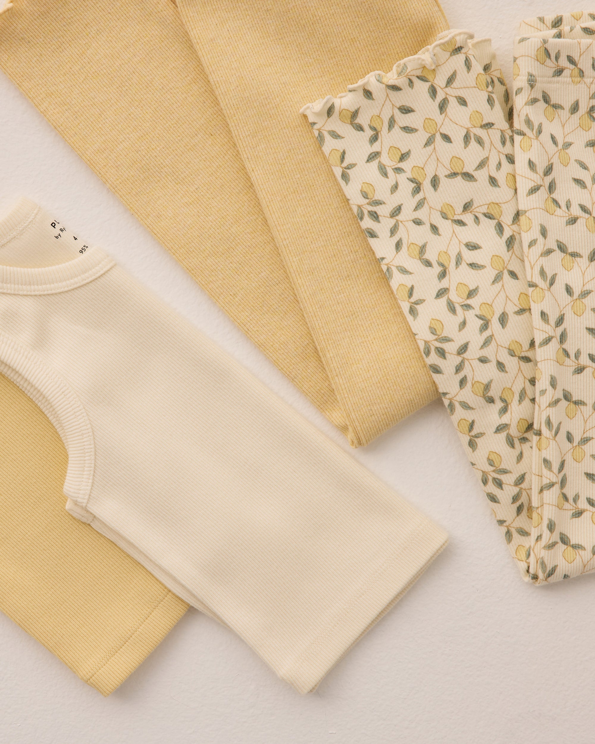 Rylee+Cru | PXP | Ribbed Legging Set | Lemons, Yellow