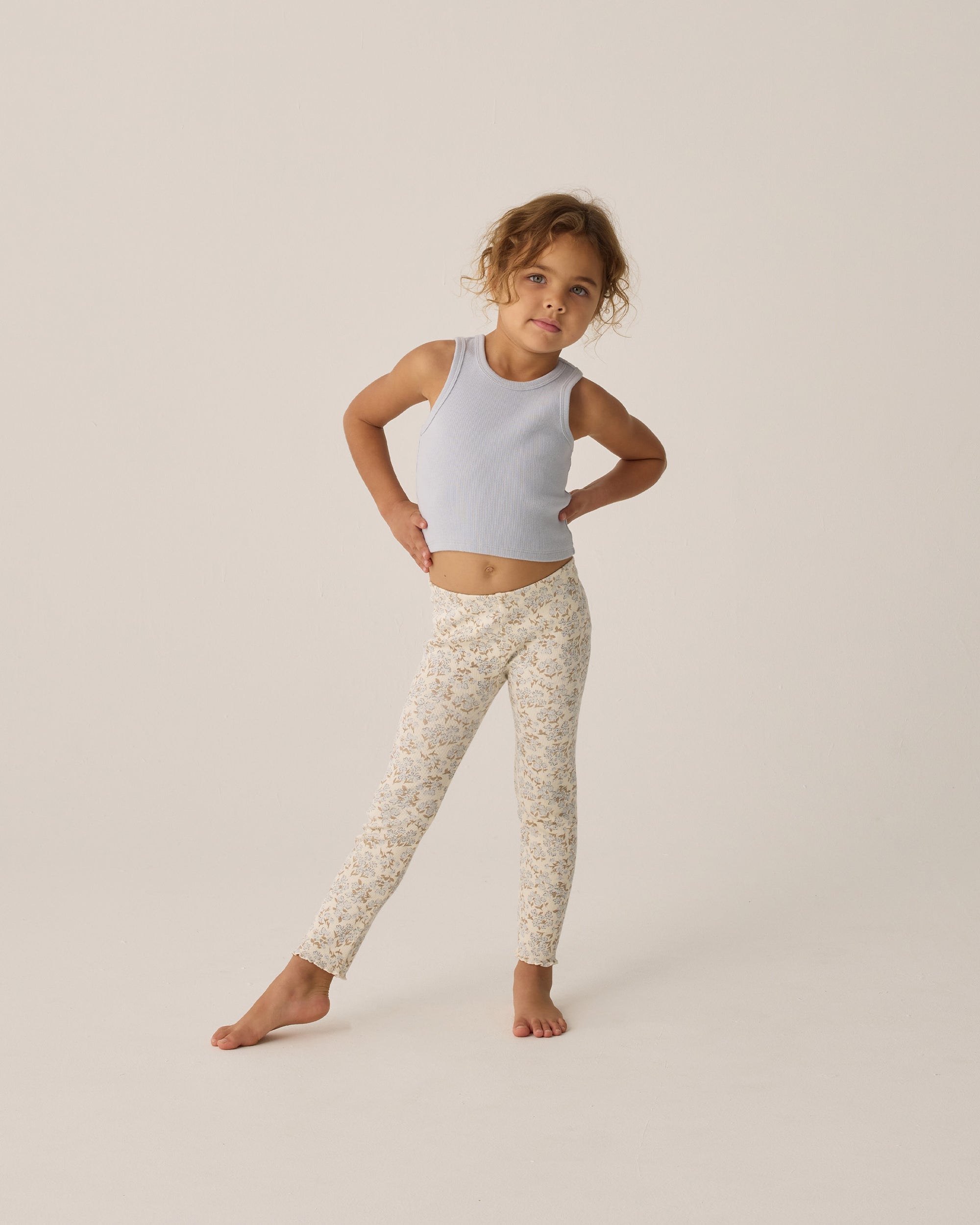 Rylee+Cru | PXP | Ribbed Tank Set | Shell, Light Blue