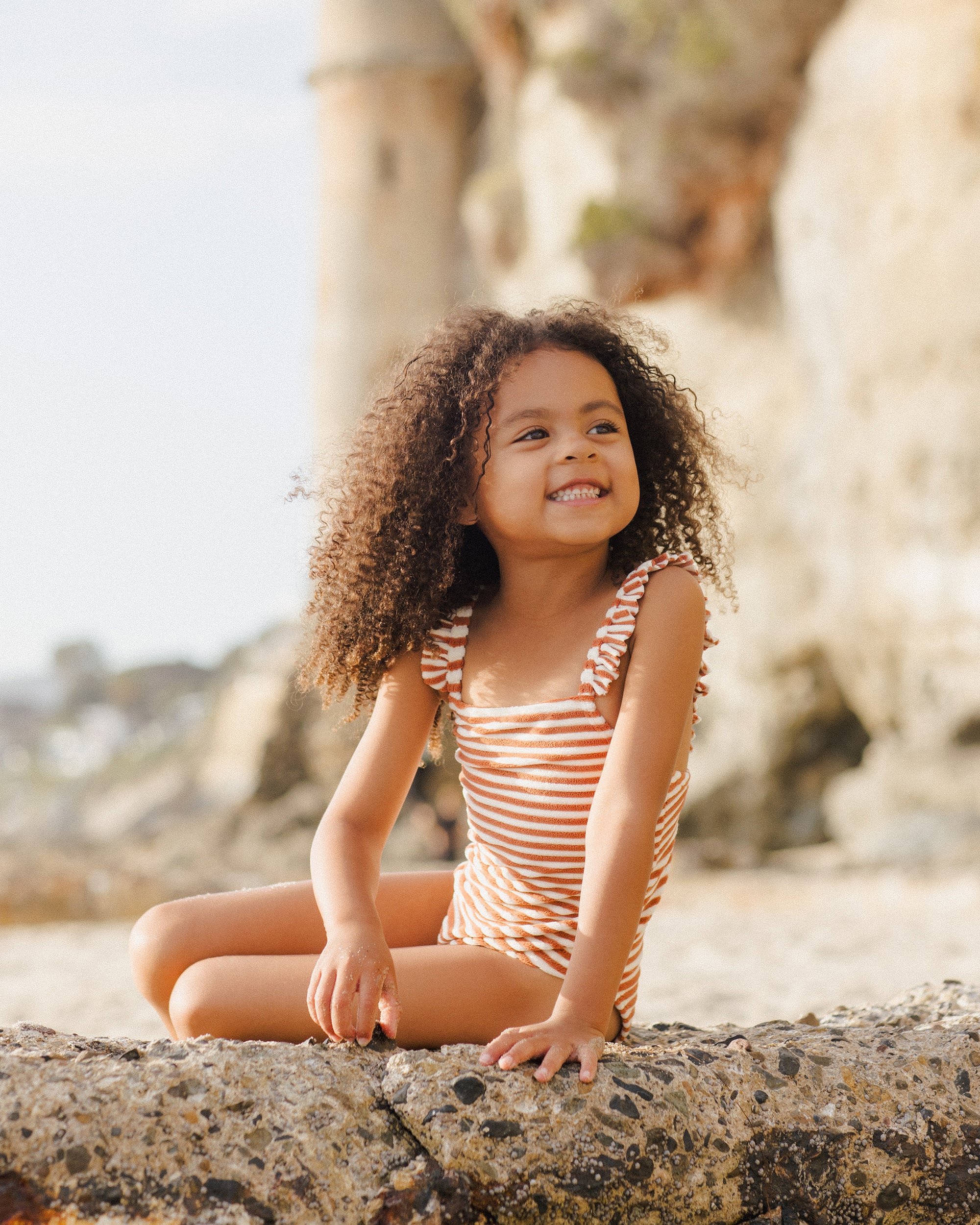 Rylee+Cru | Positano One-Piece | Poppy Stripe