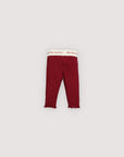 Dark Red, Plum Ribbed Legging The New Society