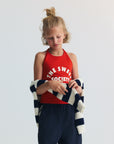 Teen Peony Top | Tulip Red