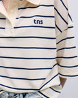 Womens Acacia Polo | Ecru Stripe