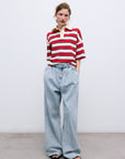 Womens TNS Pleat Denim Pant | Bleach Denim