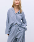 Womens Alheli Shirt | Summer Midnight Stripe