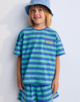 Smiley Short | Stripes Cobalto