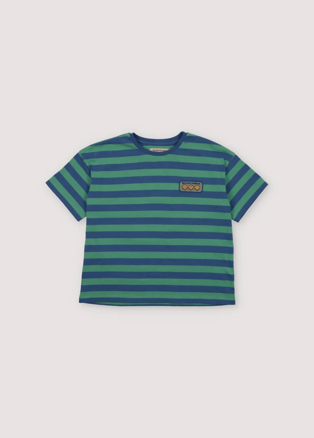 Smiley T-Shirt | Stripes Cobalto