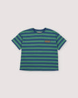 Smiley T-Shirt | Stripes Cobalto