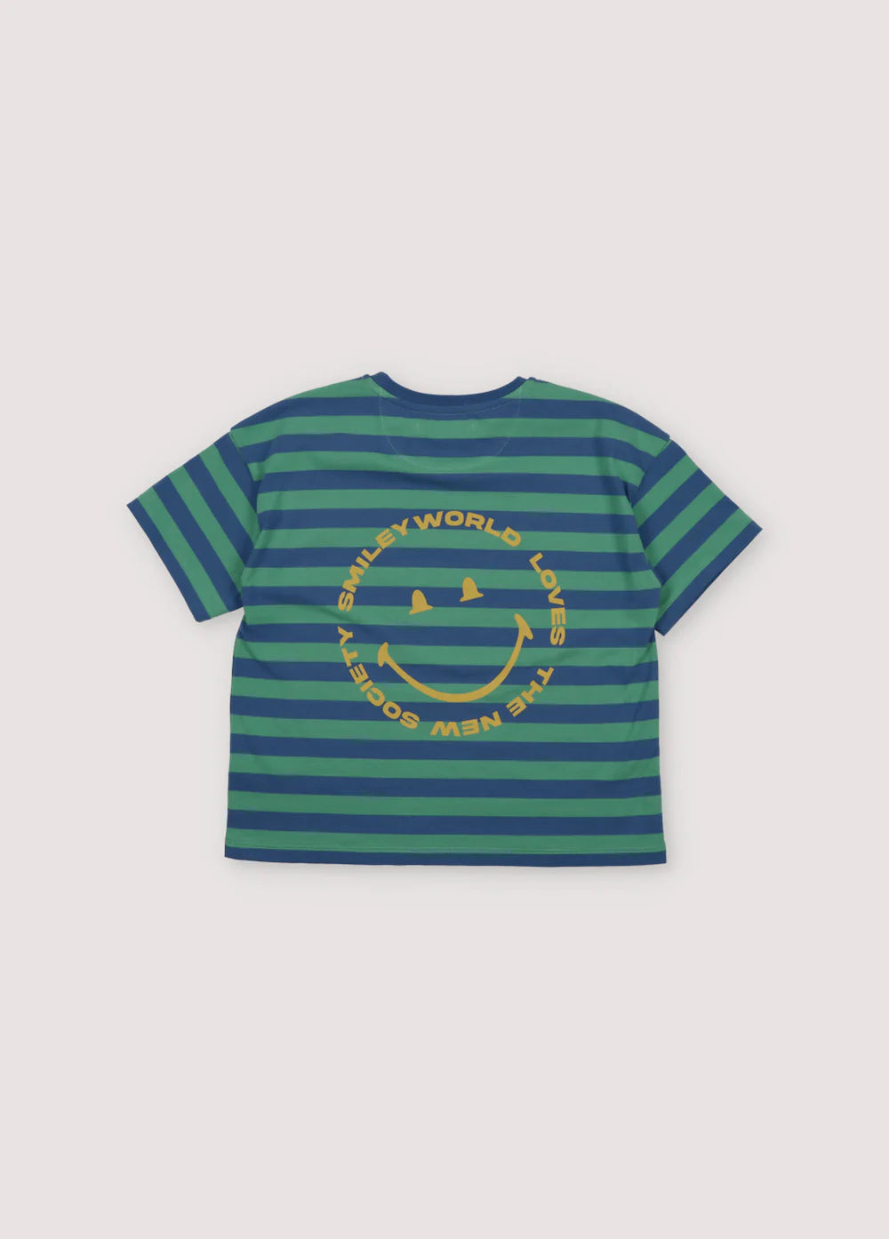 Smiley T-Shirt | Stripes Cobalto