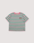 Smiley T-Shirt | Stripes Hibiscus