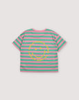 Smiley T-Shirt | Stripes Hibiscus