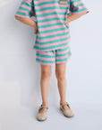 Smiley Short | Stripes Hibiscus