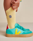 VejaXCampamento | SS25 | V-90 Leather Veja X Campamento | Freshmint Sunshine