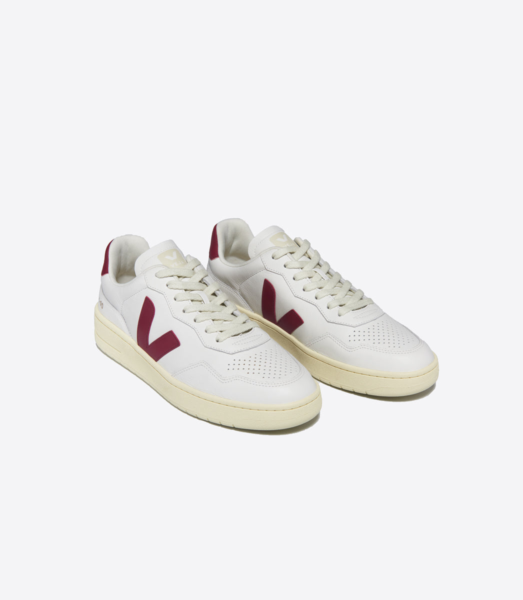 Veja | SS25 | Adult V-90 Leather White | Marsala