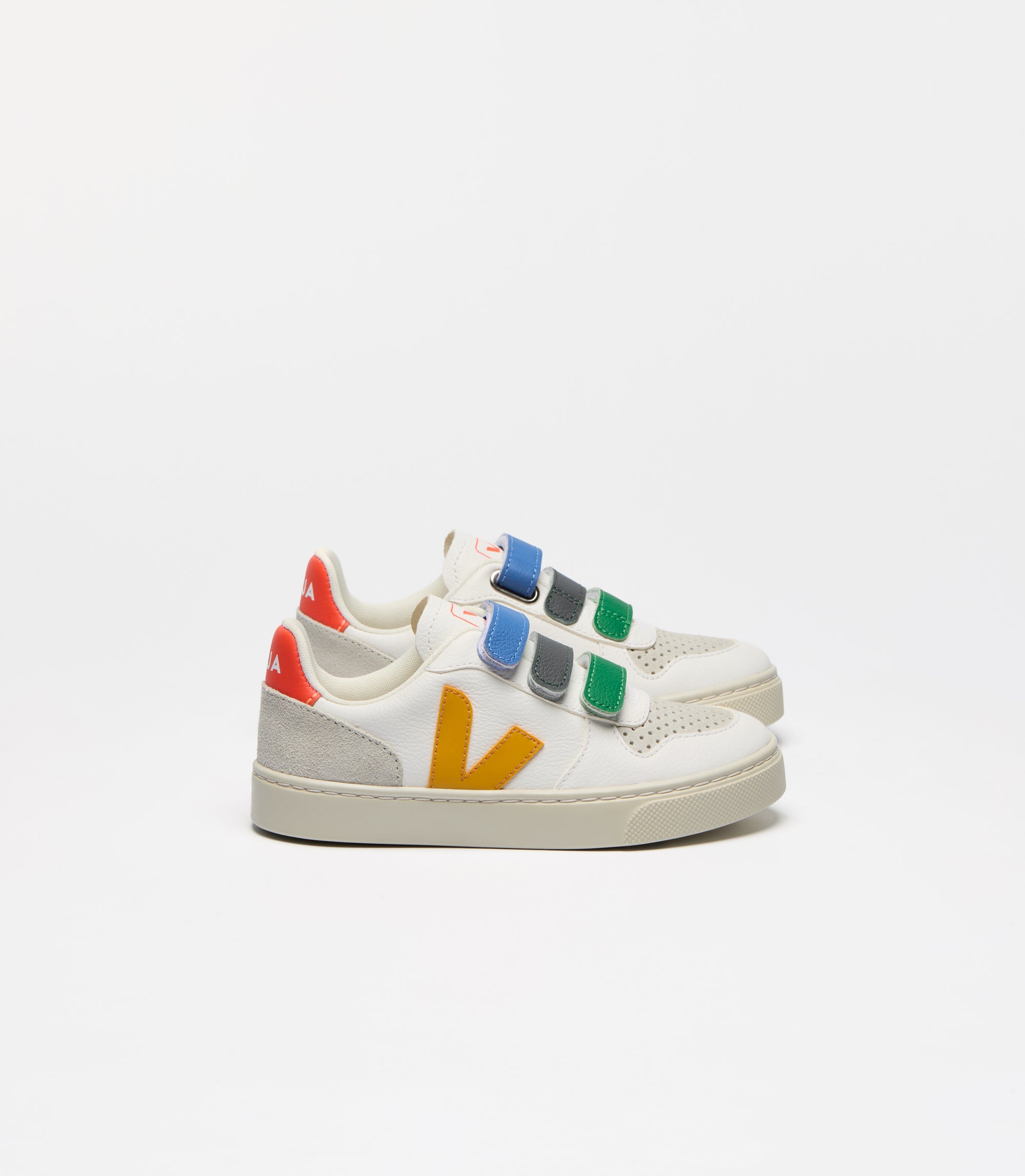 Veja | SS25 | V-10 Leather Multicolour White Ouro