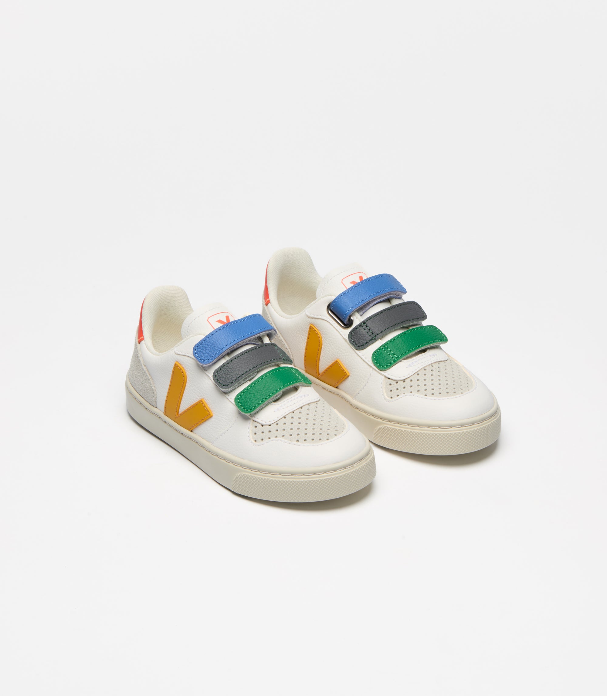 Veja | SS25 | V-10 Leather Multicolour White Ouro