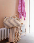 OEKO-TEX® Bath Towel | Creme & Ink Stripe