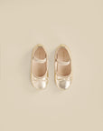 Ballet Flats | Metallic Ecru