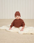 Chunky Knit Beanie | Cranberry